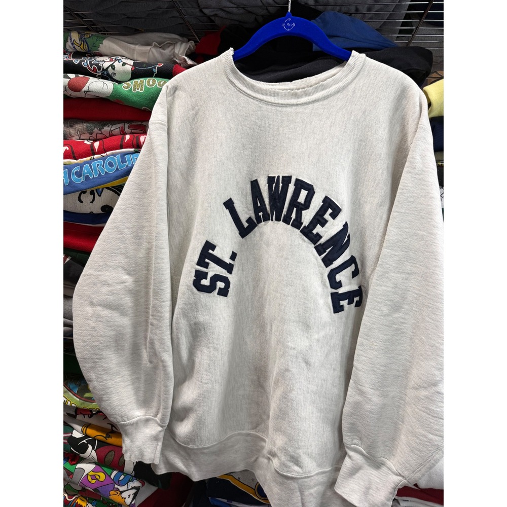 Vintage MV Sport Proweave St Lawrence Sweatshirt Mens XL Grey Made in USA 90s